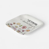 Wildblume Liebe im blühenden Brautparty Pappteller (Gewinkelt)