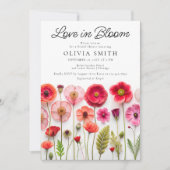 Wildblume Liebe im Brautparty des Bloom-Fotos Einladung (Vorderseite)