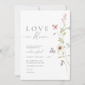 Wildblume Liebe in Blütendusche Einladung (Vorderseite)