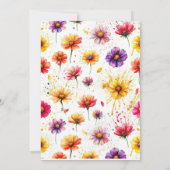 Wildblume Liebe in Blütendusche Einladung (Rückseite)