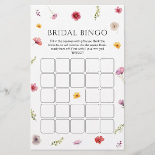 Wildblume Liebe ist Blooming Bridal Bingo Game