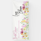 Wildblume Liebe ist im Bloom Brautparty Banner (Vertikal)