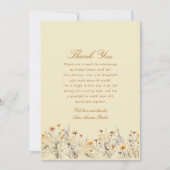 Wildblume Liebe ist im blühenden Brautparty Dankeskarte (Vorderseite)