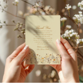 Wildblume Liebe ist im blühenden Brautparty Dankeskarte