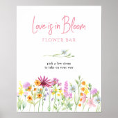 Wildblume Liebe ist in Bloom Blume Bar Poster (Vorne)