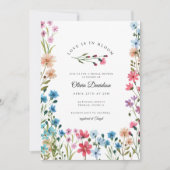 Wildblume Liebe ist in Bloom Brautparty Einladung (Vorderseite)