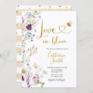 Wildblume Liebe ist in Bloom Brautparty Invitati Einladung