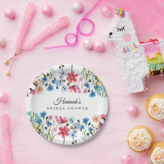 Wildblume Liebe ist in Bloom Brautparty Pappteller (Party)