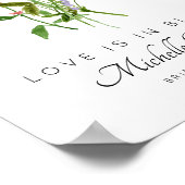 Wildblume Liebe ist in Bloom Brautparty Poster (Ecke)