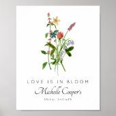 Wildblume Liebe ist in Bloom Brautparty Poster (Vorne)