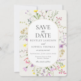 Wildblume Liebe ist Save the Date in Bloom Einladung
