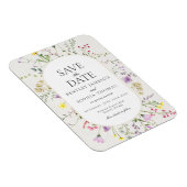 Wildblume Liebe ist Save the Date in Bloom Magnet (Rechte Seite)