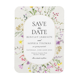 Wildblume Liebe ist Save the Date in Bloom Magnet