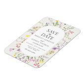 Wildblume Liebe ist Save the Date in Bloom Magnet (Linke Seite)