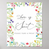 Wildblume Liebe ist süß Bitte nehmen Sie eine Leck Poster (Vorne)