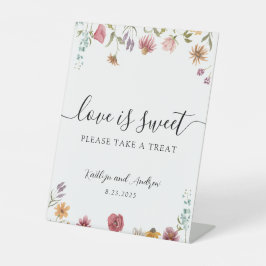 Wildblume Liebe ist süß Bitte nehmen Sie eine Leck Sockelschild