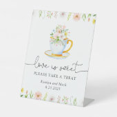 Wildblume Liebe ist süß Bitte nehmen Sie eine Leck Sockelschild (Vorderseite)