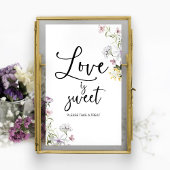 Wildblume Liebe ist Sweet Brautparty Sign Poster