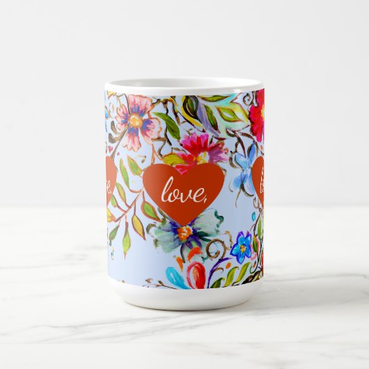 Wildblume Liebe Periwinkle Kaffeetasse (Mittel)