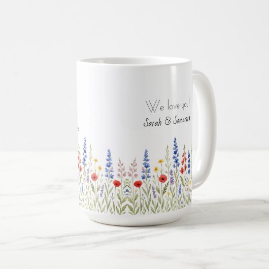 Wildblume Liebe - Tasse mit Herzstillstand (VorderseiteRechts)