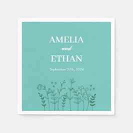 Wildblume Light Green Wedding Serviette