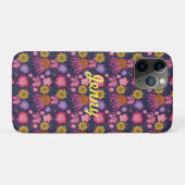 Wildblume Lila Bläschen Personalisiert Case-Mate iPhone Hülle (Rückseite (Horizontal))