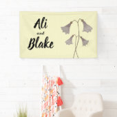 Wildblume Lila Botanische Hochzeit Banner (Insitu)