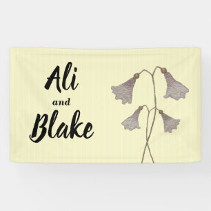 Wildblume Lila Botanische Hochzeit Banner