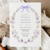 Wildblume Lila Bow Brautparty Einladung