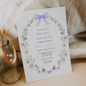Wildblume Lila Bow Brautparty Einladung
