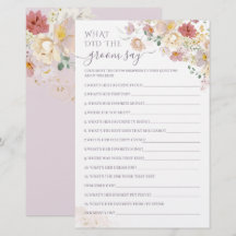 Wildblume Lila Bridal, was der Bräutigam sagte