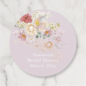 Wildblume Lila Frühling Brautparty Geschenkanhänger (Rückseite)