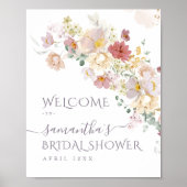 Wildblume Lila Frühling Brautparty Poster (Vorne)