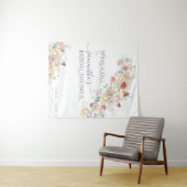 Wildblume Lila Frühling Brautparty Wandteppich (Beispiel (Horizontal))