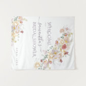 Wildblume Lila Frühling Brautparty Wandteppich (Vorderseite (Horizontal))