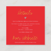 Wildblume Lila Orange Blumenzwiebeldetails Begleitkarte (Rückseite)