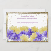 Wildblume lila Rhapsodie Save the Date Einladung (Rückseite)