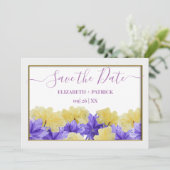 Wildblume lila Rhapsodie Save the Date Einladung (Stehend Vorderseite)