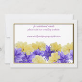 Wildblume lila Rhapsodie Save the Date Einladung (Rückseite)