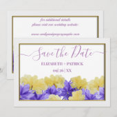 Wildblume lila Rhapsodie Save the Date Einladung (Vorne/Hinten)