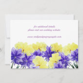 Wildblume lila Rhapsodie Save the Date Einladung (Rückseite)