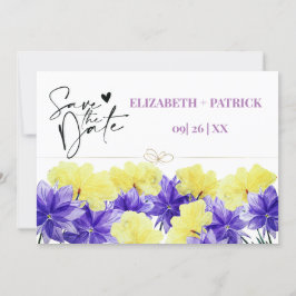 Wildblume lila Rhapsodie Save the Date Einladung