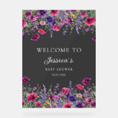 Wildblume, Lila-rosa-Blume-Babydusche Acrylschild (Vorderseite)