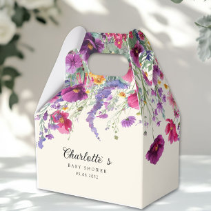 Wildblume, Lila-rosa-Blume-Babydusche Geschenkschachtel