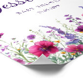 Wildblume, Lila-rosa-Blume-Babydusche Poster (Ecke)