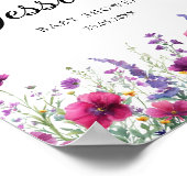 Wildblume, Lila-rosa-Blume-Babydusche Poster (Ecke)