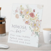 Wildblume Lila Spring Bridal mimosa Sockelschild (In Situ)