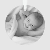 Wildblume Lila Taufe Mädchen Akrylorische Ornament (Rückseite)