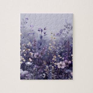 Wildblume lila und Lavendel Puzzle