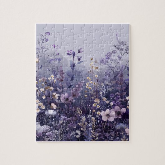Wildblume lila und Lavendel Puzzle (Vertikal)